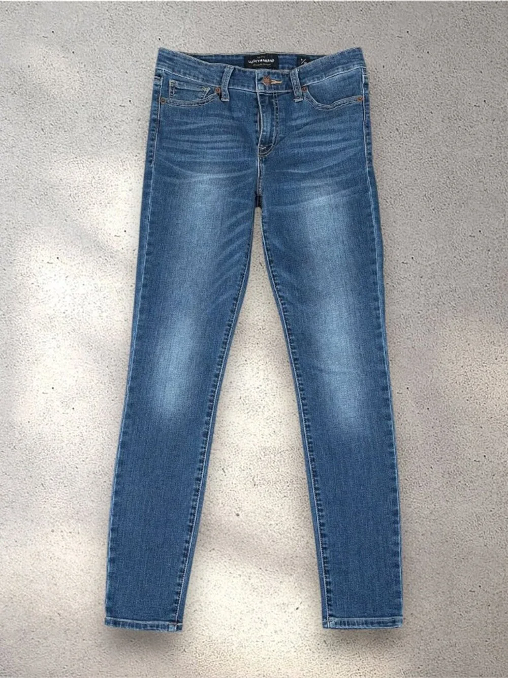 Lucky Brand Ava Skinny Jeans Women's 6/28 Medium Wash Skinny Stretch Preppy Chic